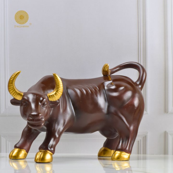 Bull of Wall Street Figurine- Green - The Gharnish - A Unit of Satkala Creations