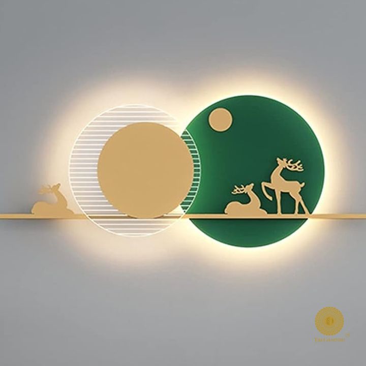 Sparkling Sun Deer Wall Art (48x25 Inches approx) - The Gharnish - A Unit of Satkala Creations