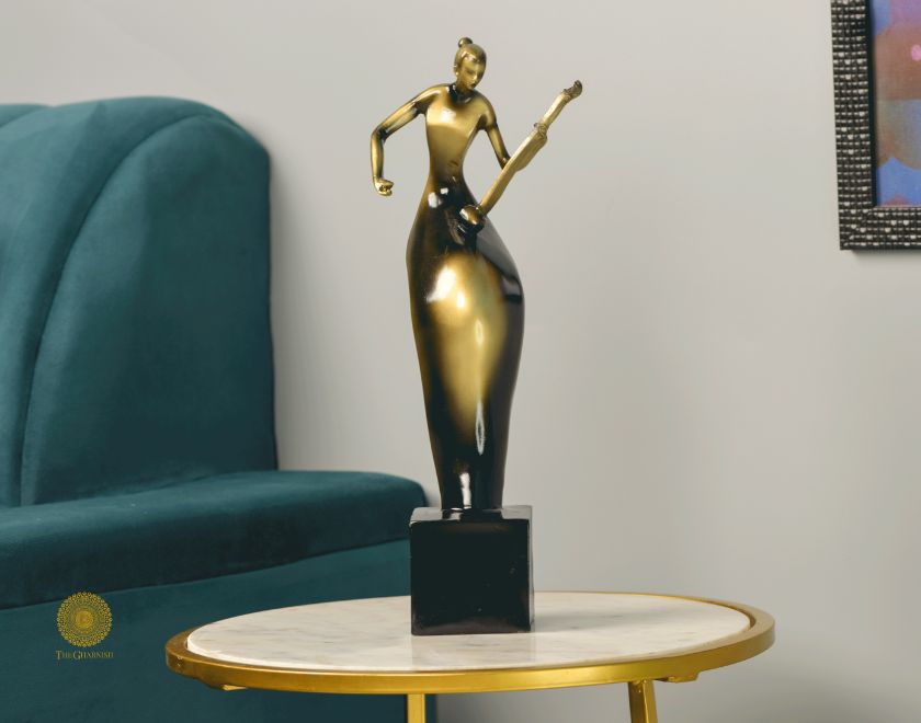 Musical Art Lady Showpiece - The Gharnish - A Unit of Satkala Creations