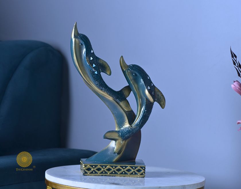Beauty of Dolphin Fgurines - The Gharnish - A Unit of Satkala Creations