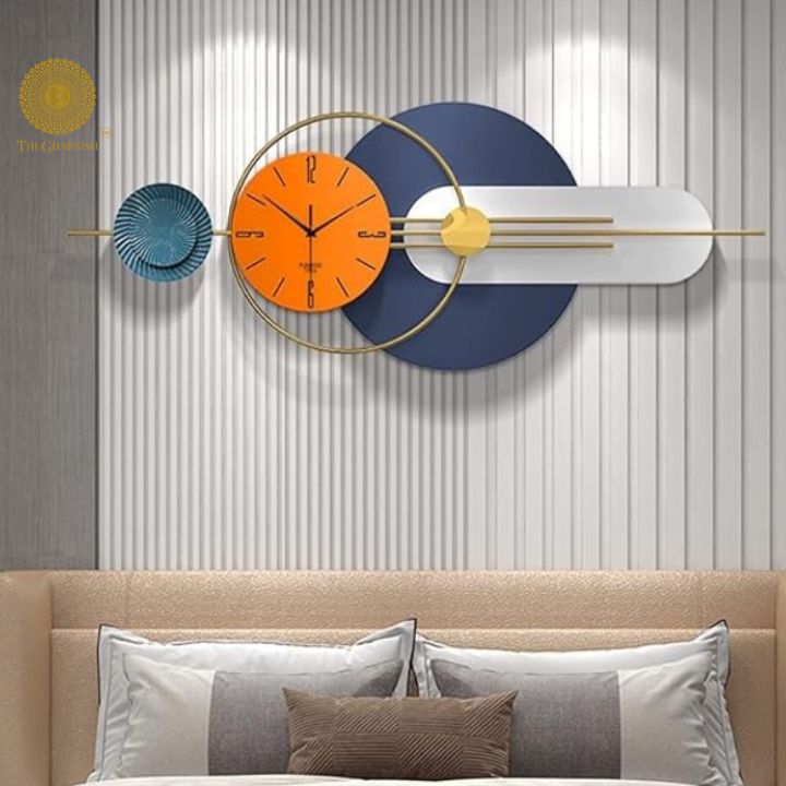 Modern Design Geomatric Wall Clock for home decor - The Gharnish - A Unit of Satkala Creations