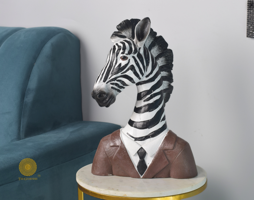 Gentleman Zebra Face Figurine - The Gharnish - A Unit of Satkala Creations