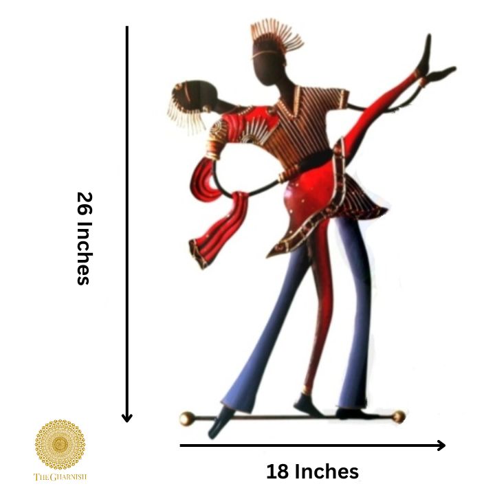 Metallic Wall Art Salsa Dance ( 26 x 18 Inches) - The Gharnish - A Unit of Satkala Creations