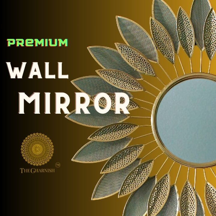 Designer Premium Flower Wall Mirror (30 Inches) - The Gharnish - A Unit of Satkala Creations