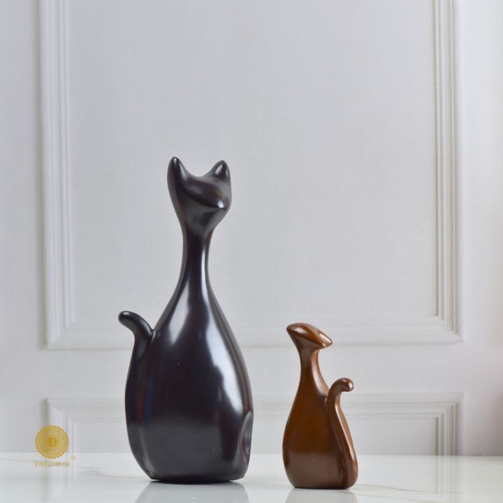 Cat Family Figurine Table Top Decor - The Gharnish - A Unit of Satkala Creations