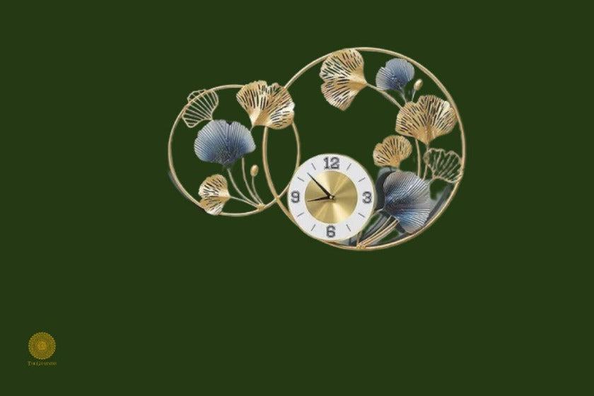 Flower Rings Wall Clock - 30 x 20 Inches - The Gharnish - A Unit of Satkala Creations