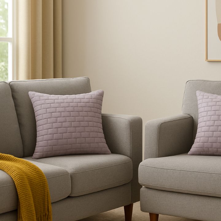 Brick Pattern Premium Heavy Cushion Cover - The Gharnish - A Unit of Satkala Creations