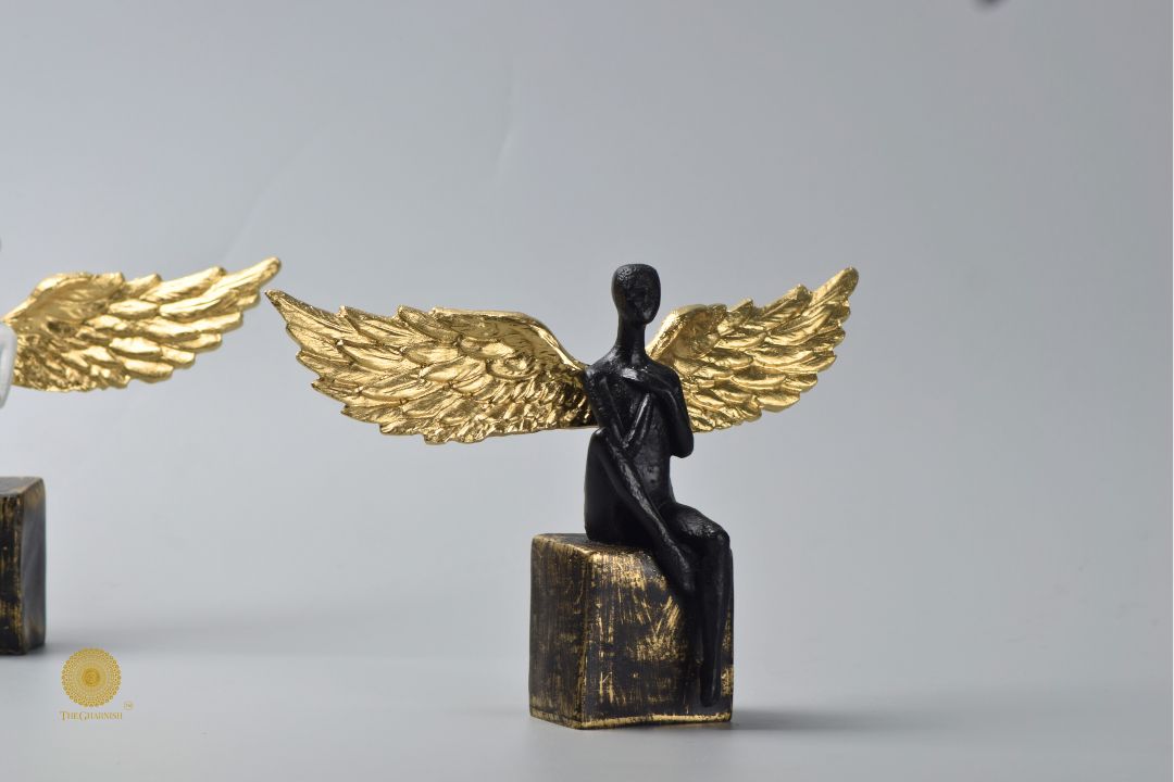 Fairy with Golden Wings (9x7 Inches) - The Gharnish - A Unit of Satkala Creations