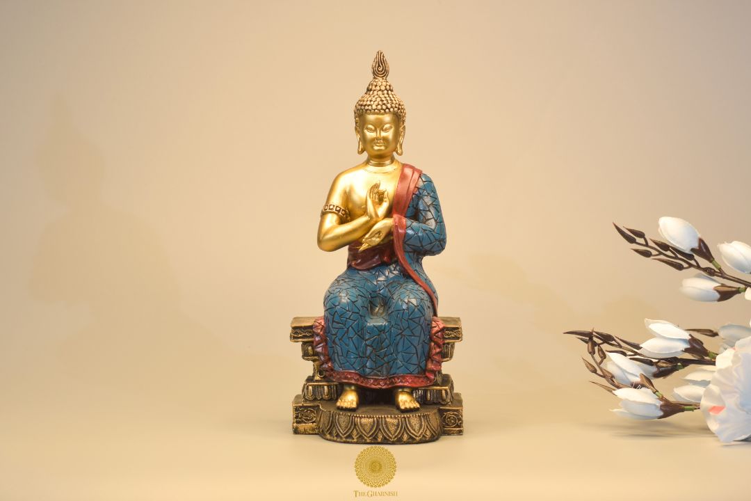 Majestic Buddha Statue - The Gharnish - A Unit of Satkala Creations