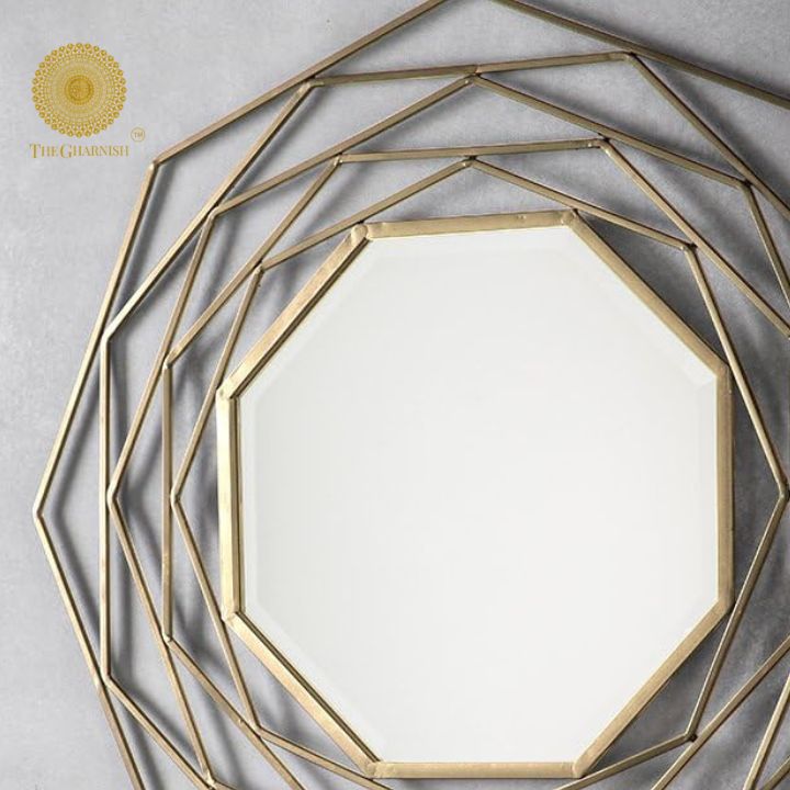 Walls Of Iron Wall Mirror (24 Inches) - The Gharnish - A Unit of Satkala Creations