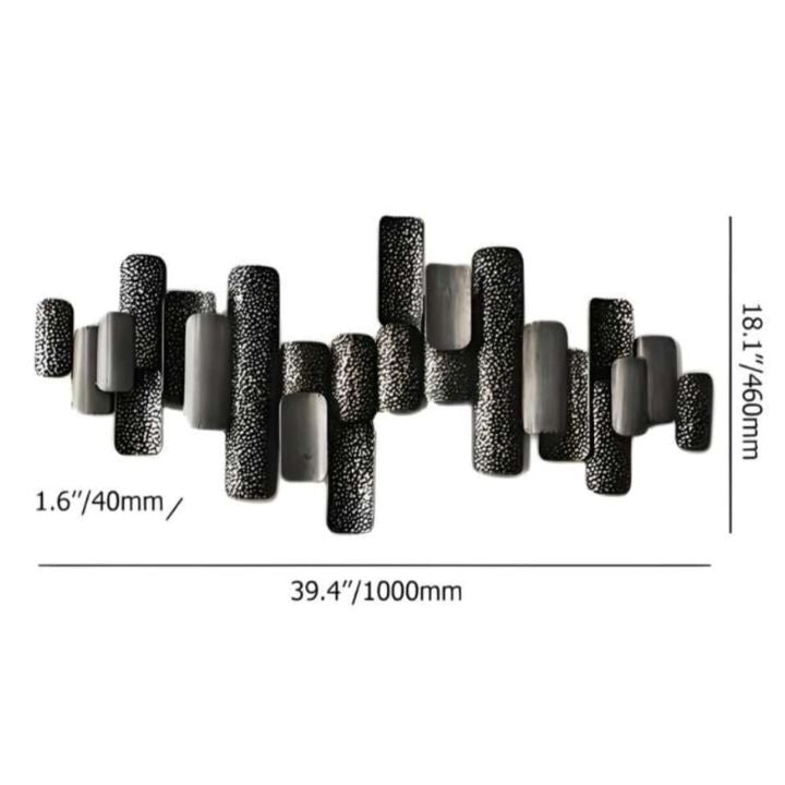 Black Shadow Metallic Wall Art (47 x 23 Inches) - The Gharnish - A Unit of Satkala Creations