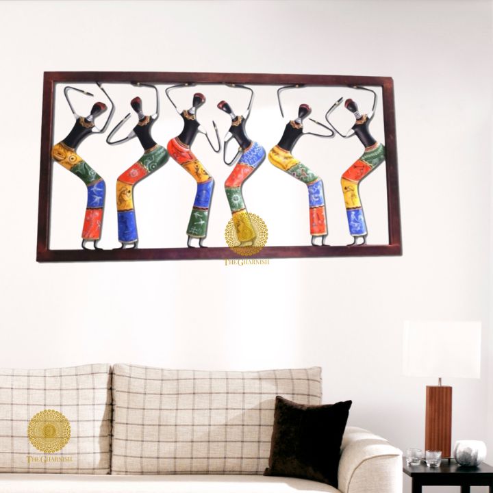 African Dance Frame Wall Hanging (18 x 32 Inches ) - The Gharnish - A Unit of Satkala Creations