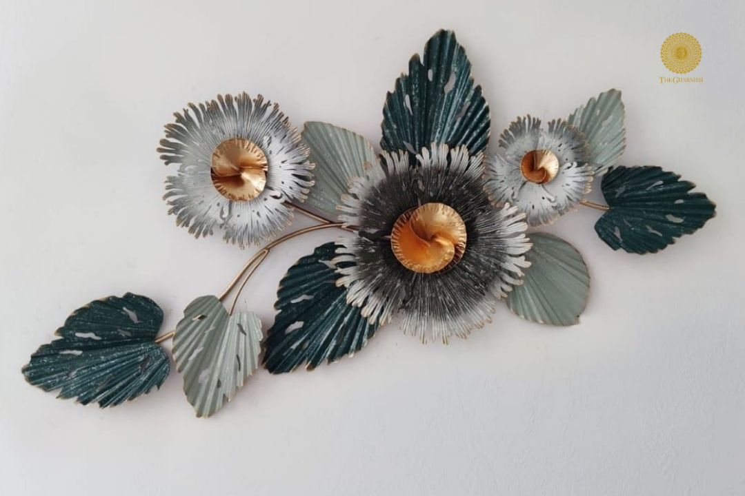 Splendid Palmero Flower Wall Accent - 48 x 21 Inches - The Gharnish - A Unit of Satkala Creations