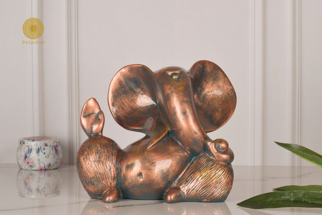 Rustic Ganesha Statue - The Gharnish - A Unit of Satkala Creations