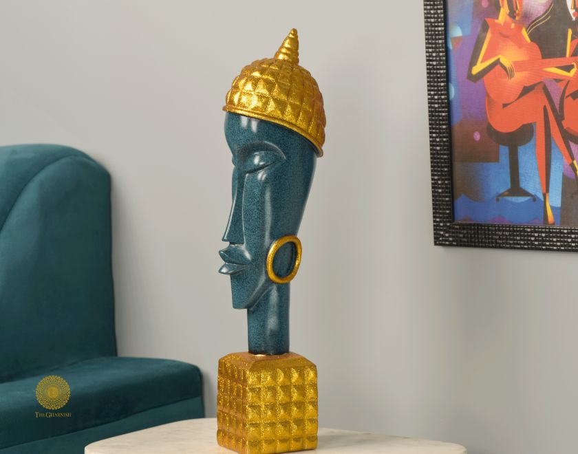 Decorative African Totem Statue (4x17 Inches) Each Approx - The Gharnish - A Unit of Satkala Creations