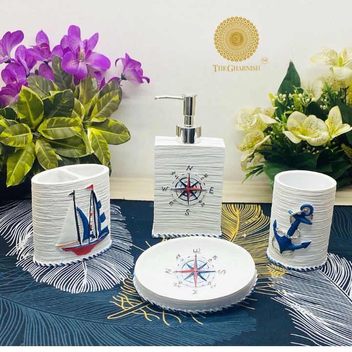 Elegance Ceramic Dispenser Set - The Gharnish - A Unit of Satkala Creations