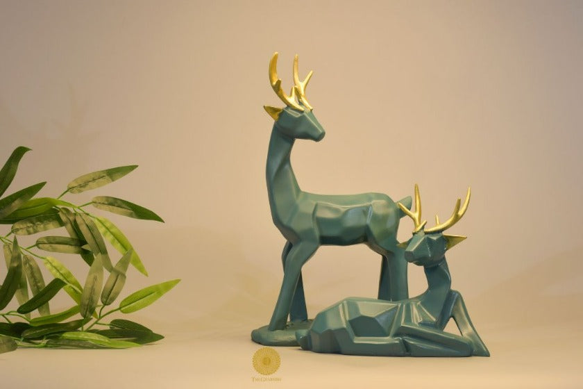Elegant Pair of Deer Figurine - The Gharnish - A Unit of Satkala Creations