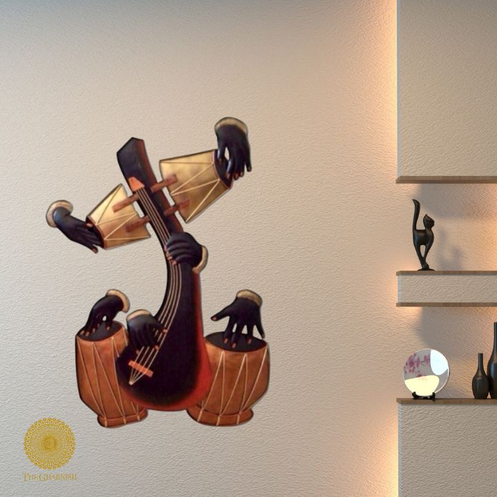 6 Hands Musician Wall Art ( 10 x 18 Inches ) - The Gharnish - A Unit of Satkala Creations