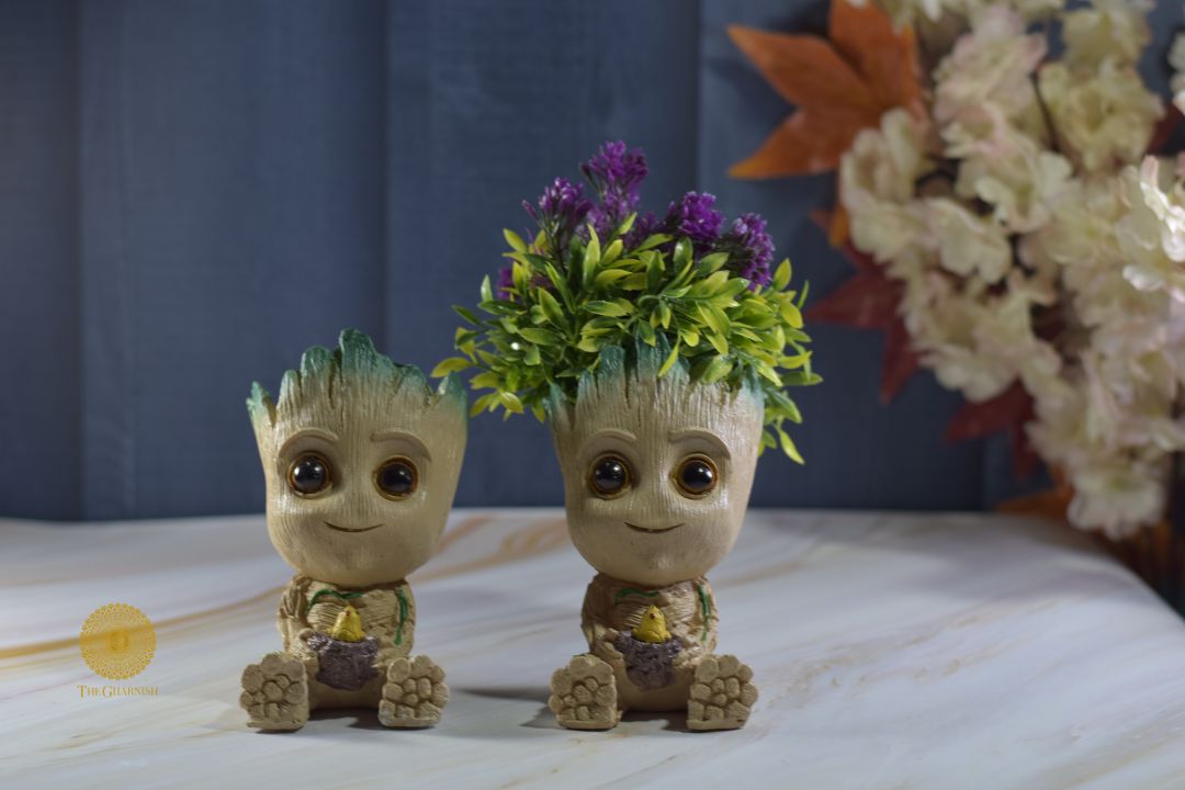 Resin Groot Miniature Pot - The Gharnish - A Unit of Satkala Creations