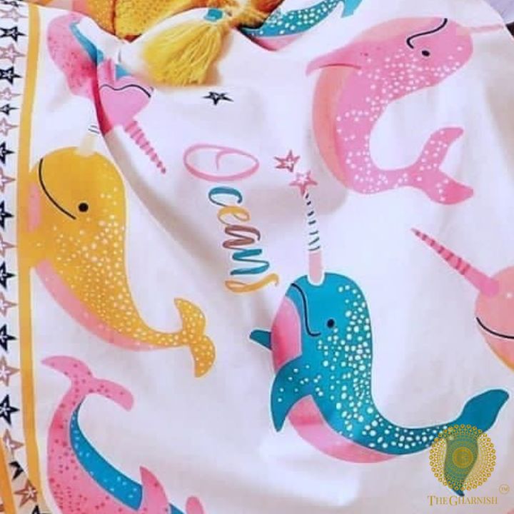 Liitle Fishy Mess for kids Bedding Set - The Gharnish - A Unit of Satkala Creations
