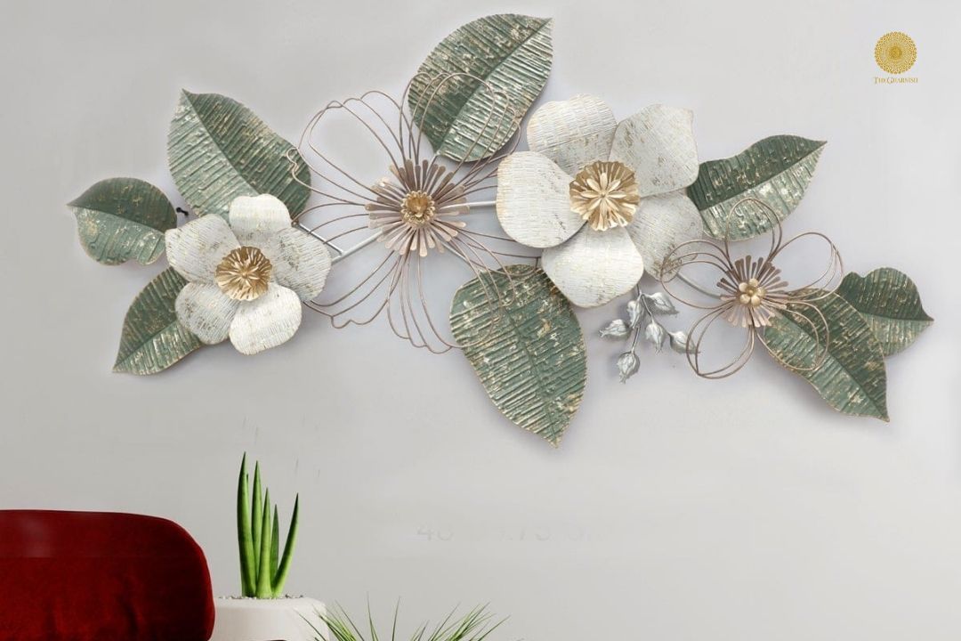 Soothing Flower Wall Affair - 48 x 24 Inches - The Gharnish - A Unit of Satkala Creations