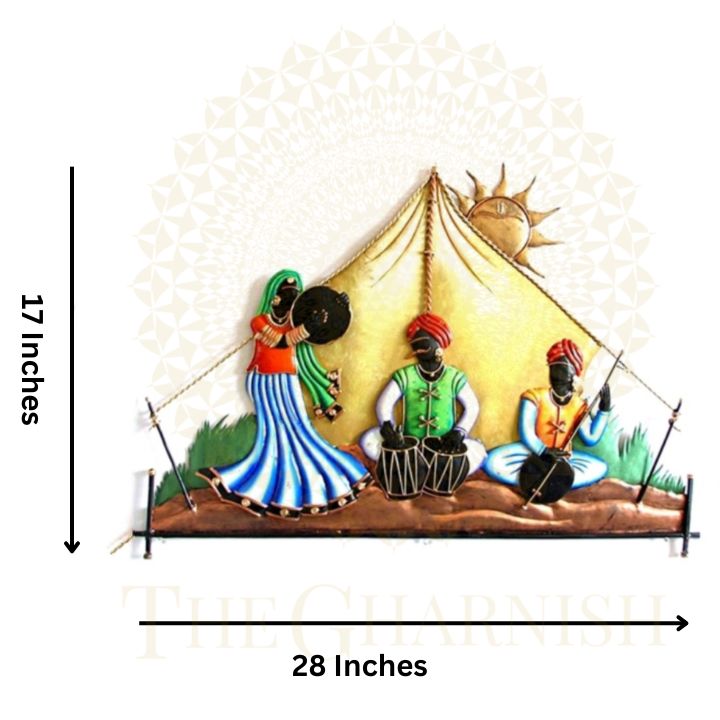 Desert Camp Folk Music Wall Art (28x17 Inch) - The Gharnish - A Unit of Satkala Creations