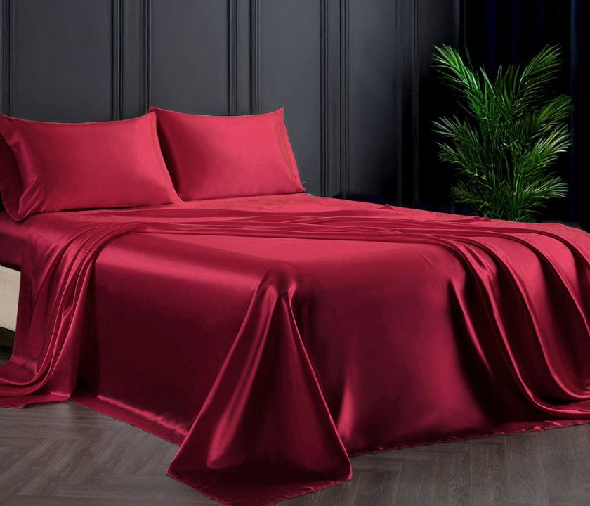 Shades of Desire Plain 3pcs King Size Bedsheet - The Gharnish - A Unit of Satkala Creations