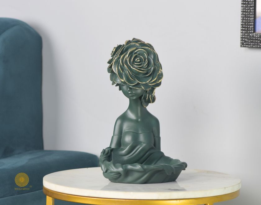 Cute Lady Platter (7x10 Inches) - The Gharnish - A Unit of Satkala Creations