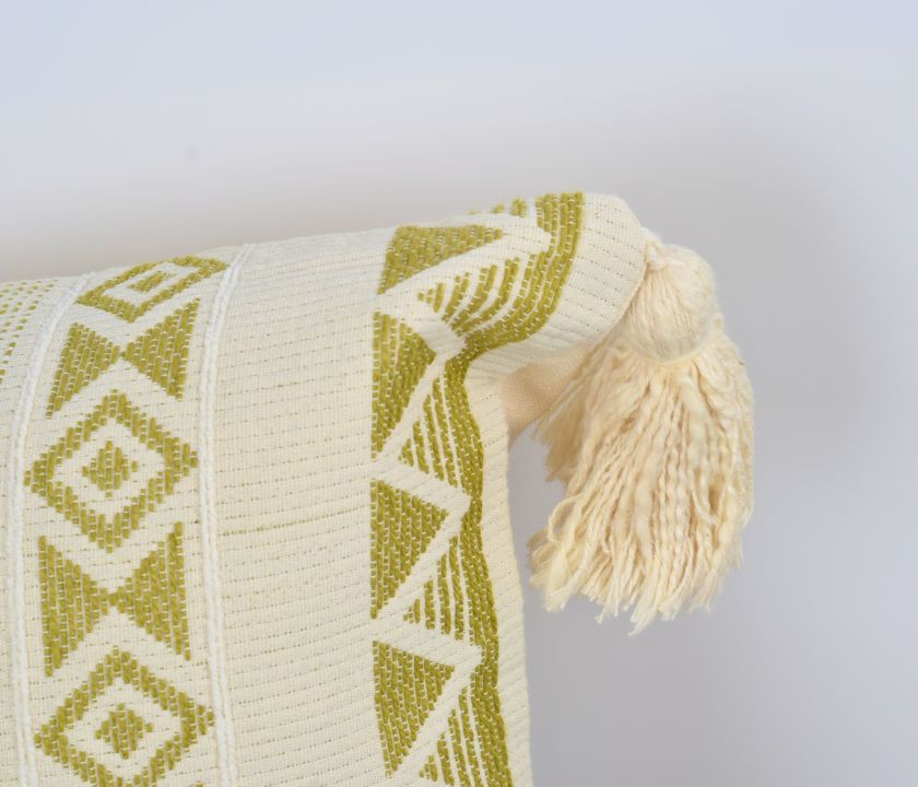 100% Pure Cotton Cushion Covers with Tussels - The Gharnish - A Unit of Satkala Creations