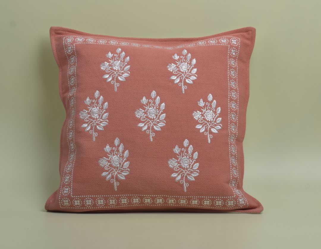 Pure Cotton Embroidered Cushion Covers – Elegance in Every Stitch - The Gharnish - A Unit of Satkala Creations