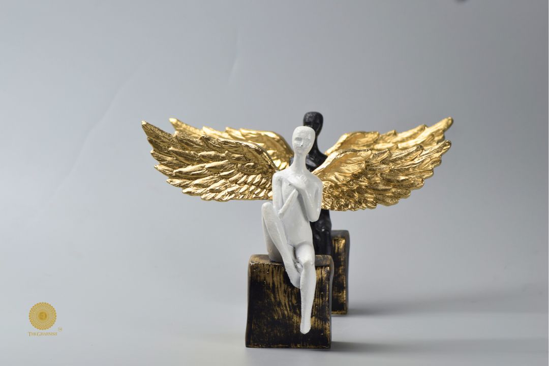Fairy with Golden Wings (9x7 Inches) - The Gharnish - A Unit of Satkala Creations