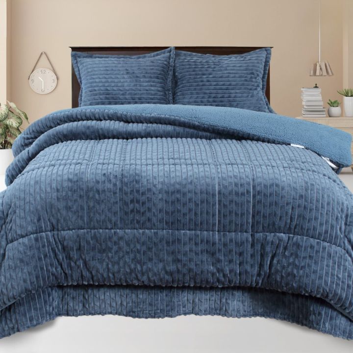 Luxurious Premium Quality Warm Supersoft Solid Coloured Designer Double Bed 4 Pcs Dohar Set - The Gharnish - A Unit of Satkala Creations