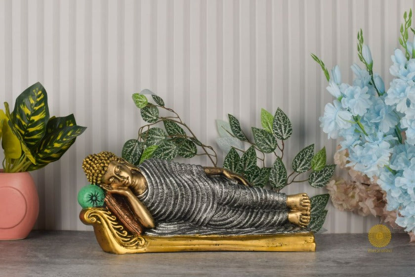Elegant Sleeping Buddha Statue - The Gharnish - A Unit of Satkala Creations