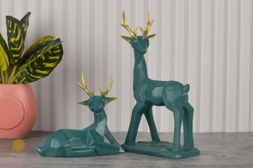 Elegant Pair of Deer Figurine - The Gharnish - A Unit of Satkala Creations