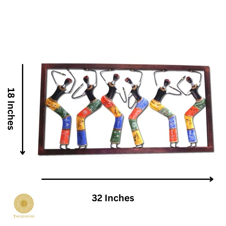 African Dance Frame Wall Hanging (18 x 32 Inches ) - The Gharnish - A Unit of Satkala Creations