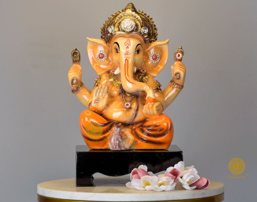 Chauki Ganesha Murti - The Gharnish - A Unit of Satkala Creations