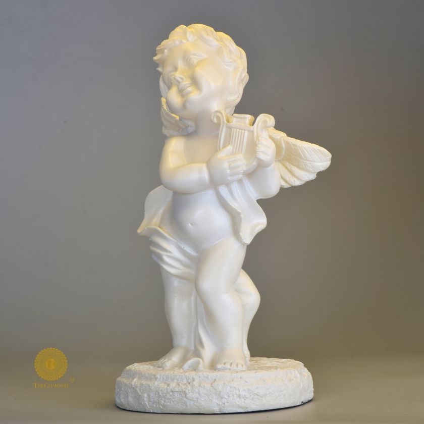 Baby Angel Playing Music Instrument - The Gharnish - A Unit of Satkala Creations