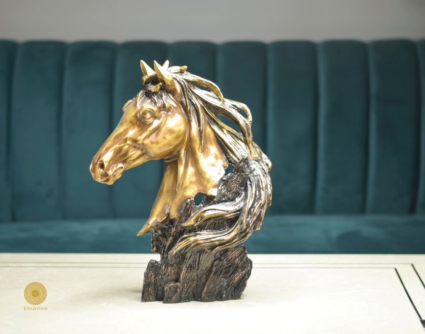 Modern Hair Horse Sclupture (6x12x16 Inches) - The Gharnish - A Unit of Satkala Creations