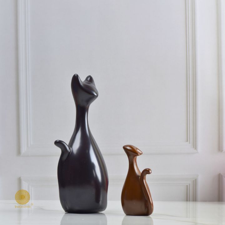 Cat Family Figurine Table Top Decor - The Gharnish - A Unit of Satkala Creations
