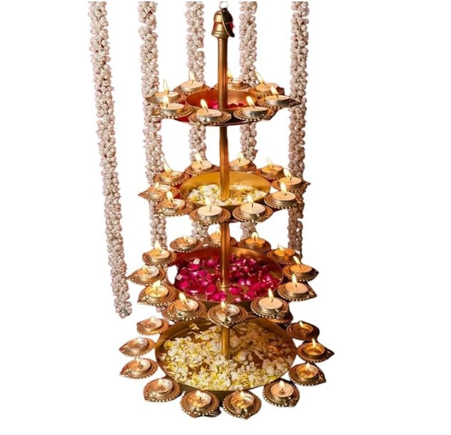 Deepak Urli 4 Tier Stand - The Gharnish - A Unit of Satkala Creations
