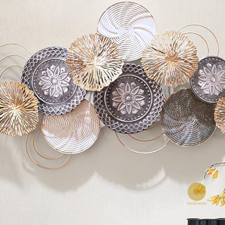 Modern Multicolor Metallic Plates Wall Art - The Gharnish - A Unit of Satkala Creations