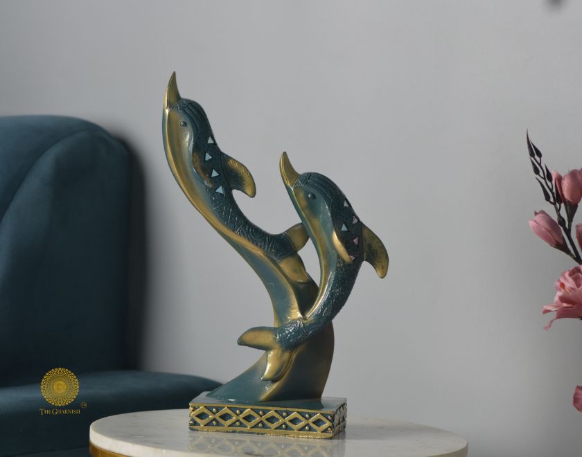 Beauty of Dolphin Fgurines - The Gharnish - A Unit of Satkala Creations