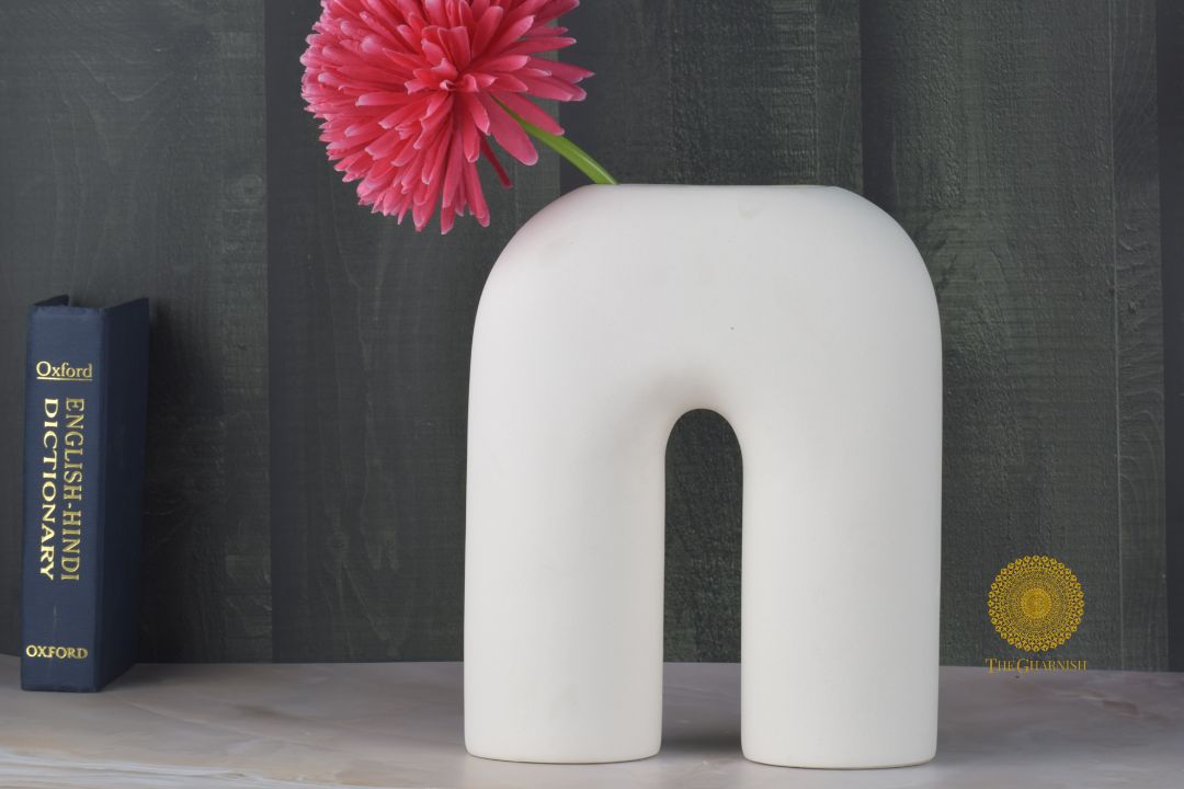 U Shape Contemporary Boho Vase - The Gharnish - A Unit of Satkala Creations