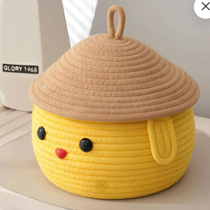 Cartoon Dog Cotton Rope Multipurpose Storage Basket - The Gharnish - A Unit of Satkala Creations