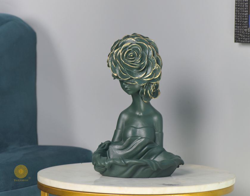 Cute Lady Platter (7x10 Inches) - The Gharnish - A Unit of Satkala Creations