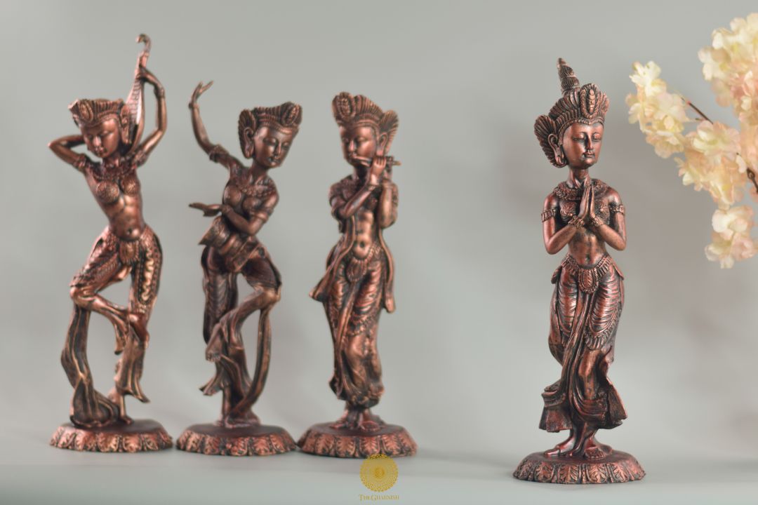 Namaste Pose Women Statue - The Gharnish - A Unit of Satkala Creations