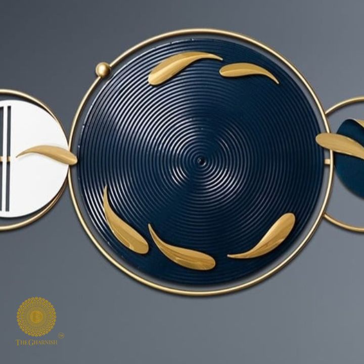 Floating Fish Metalling Wall Art (48x24 Inches) - The Gharnish - A Unit of Satkala Creations