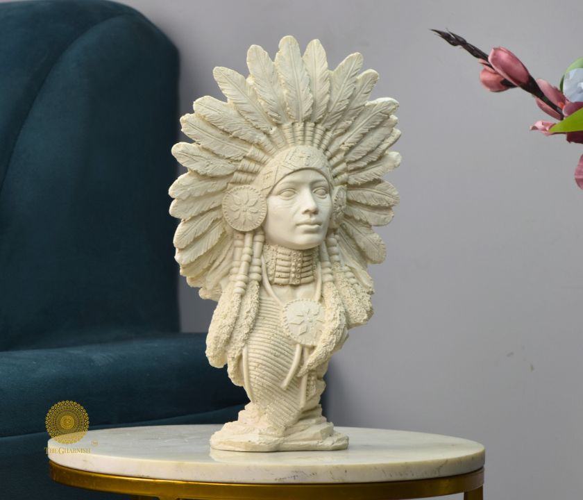 Traditional Trible Decorated Women Statue / Modren Art - The Gharnish - A Unit of Satkala Creations
