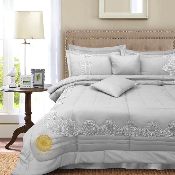 BROCADE Super Soft Luxurious 8pcs Beddings set - The Gharnish - A Unit of Satkala Creations