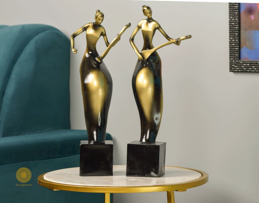 Musical Art Lady Showpiece - The Gharnish - A Unit of Satkala Creations